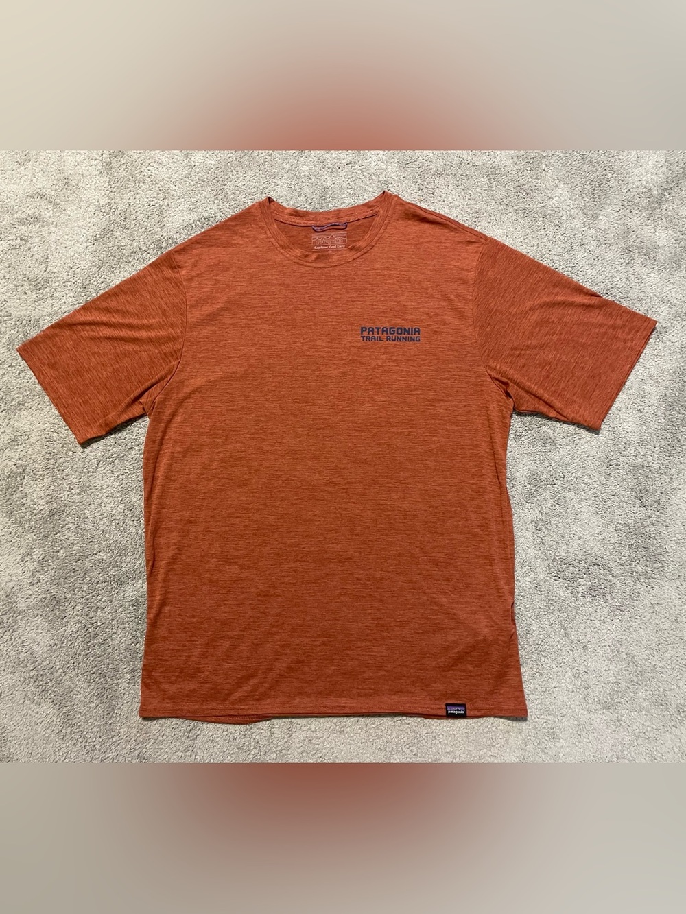 Patagonia Short Sleeve Trail Tee in Rust Orange